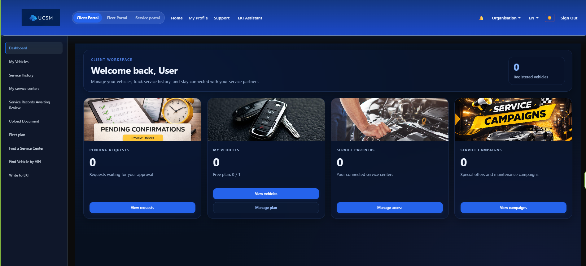 Client Portal workspace